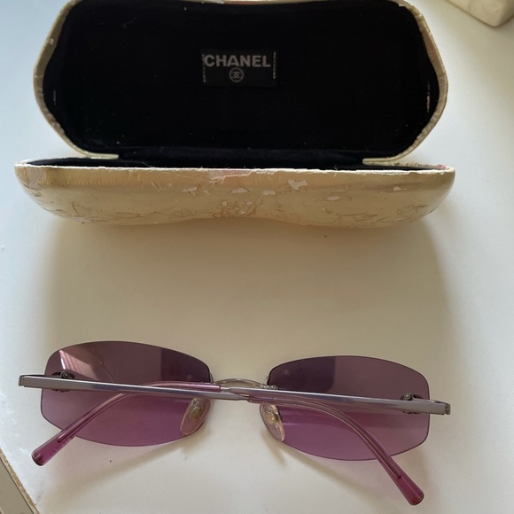 Accessories - Authentic Pink Rimless Chanel Sunglasses